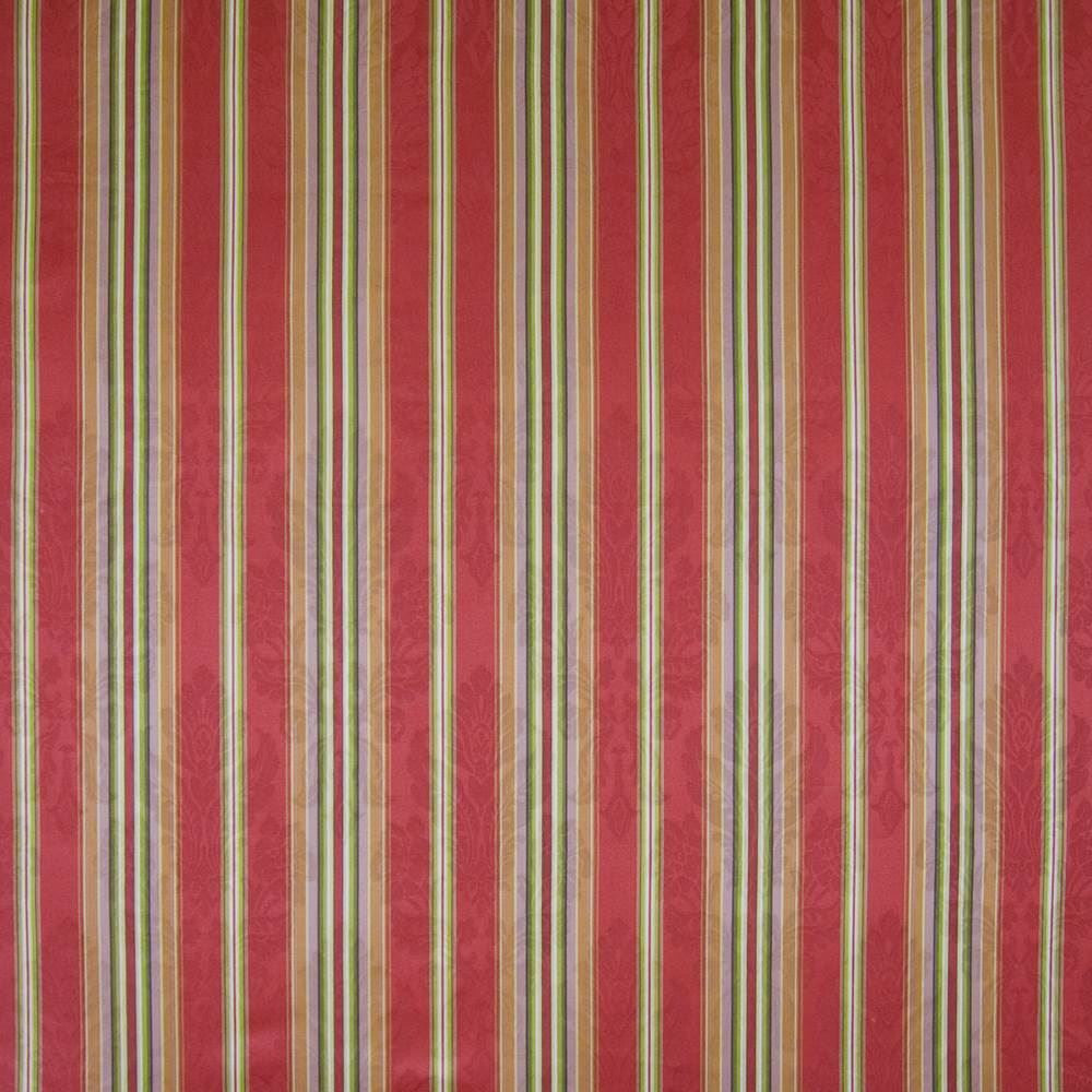 Dolce Stripe Carnelian by Kasmir Fabric 1367 100% Cotton SOUTH KOREA 15,000 Wyzenbeek Double Rubs Horizontal: 6 6/8 inches and Vertical: 0 Inches 54 - Fabric Carolina -