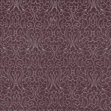Donatello Damask Elderberry by Kasmir Fabric 1426 100% Polyester INDIA Not Tested H: 13 4/8 inches, V: 25 2/8 inches 54 - Fabric Carolina - Kasmir