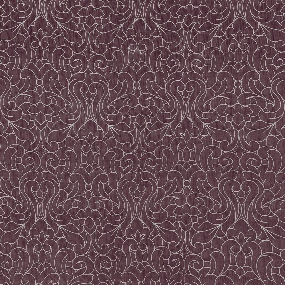Donatello Damask Elderberry by Kasmir Fabric 1426 100% Polyester
 INDIA Not Tested </p><p>Repeat: Horizontal: 13 4/8 inches and Vertical: 25 2/8 inches 54 - Fabric Carolina -
