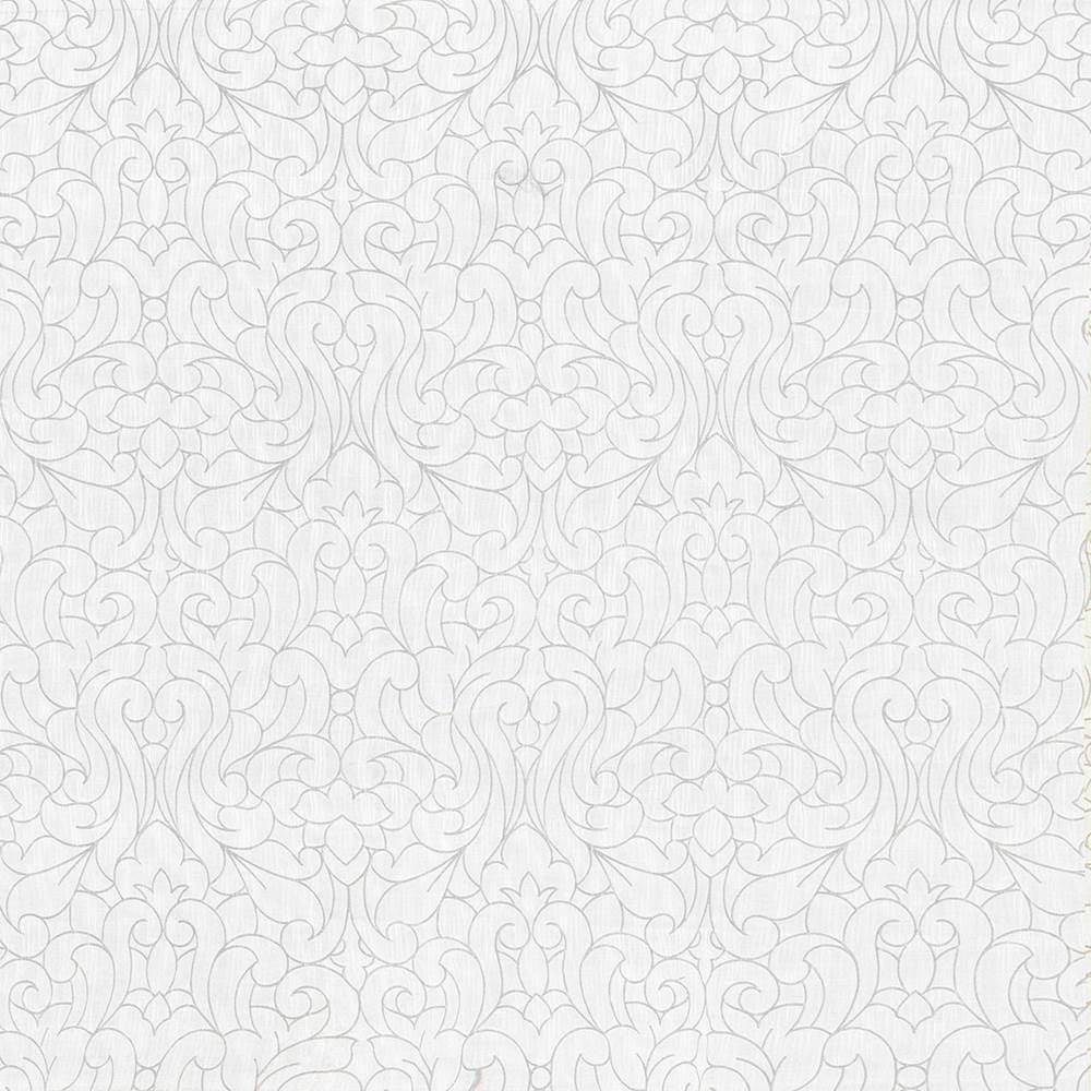 Donatello Damask Ivory by Kasmir Fabric 1426 100% Polyester INDIA Not Tested H: 13 4/8 inches, V:25 2/8 inches 54 - Fabric Carolina - Kasmir