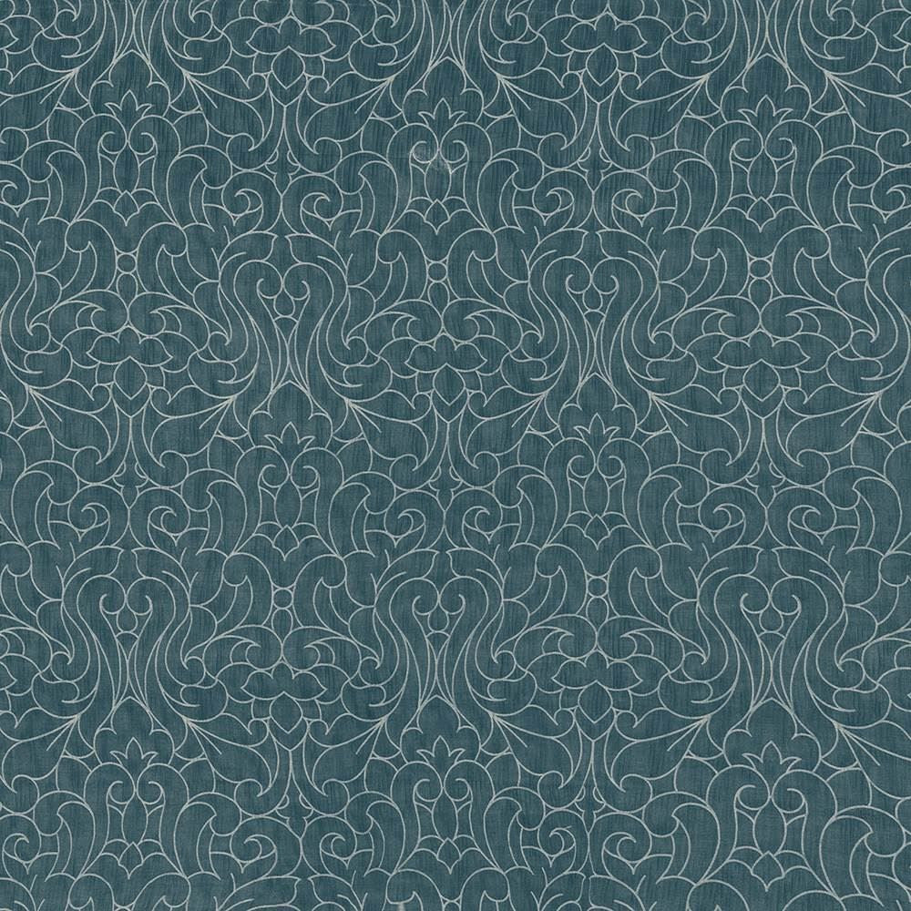 Donatello Damask Teal by Kasmir Fabric 1426 100% Polyester
 INDIA </p><p>Repeat: Horizontal: 13 4/8 inches and Vertical: 25 2/8 inches 54 - Fabric Carolina -