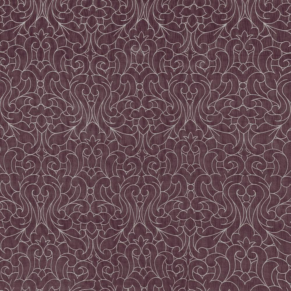 Donatello Damask Elderberry by Kasmir Fabric 1426 100% Polyester
 INDIA </p><p>Repeat: Horizontal: 13 4/8 inches and Vertical: 25 2/8 inches 54 - Fabric Carolina -