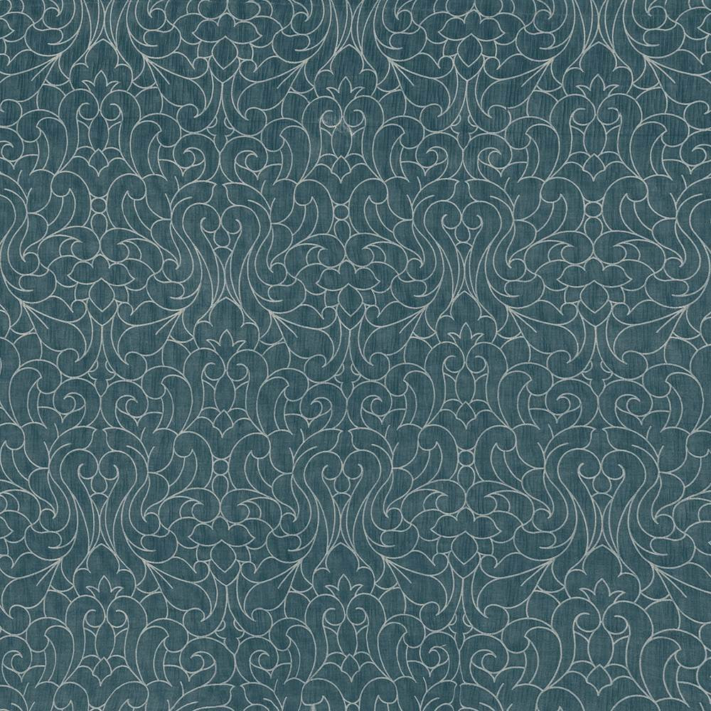 Donatello Damask Teal by Kasmir Fabric 1426 100% Polyester
 INDIA </p><p>Repeat: Horizontal: 13 4/8 inches and Vertical: 25 2/8 inches 54 - Fabric Carolina -