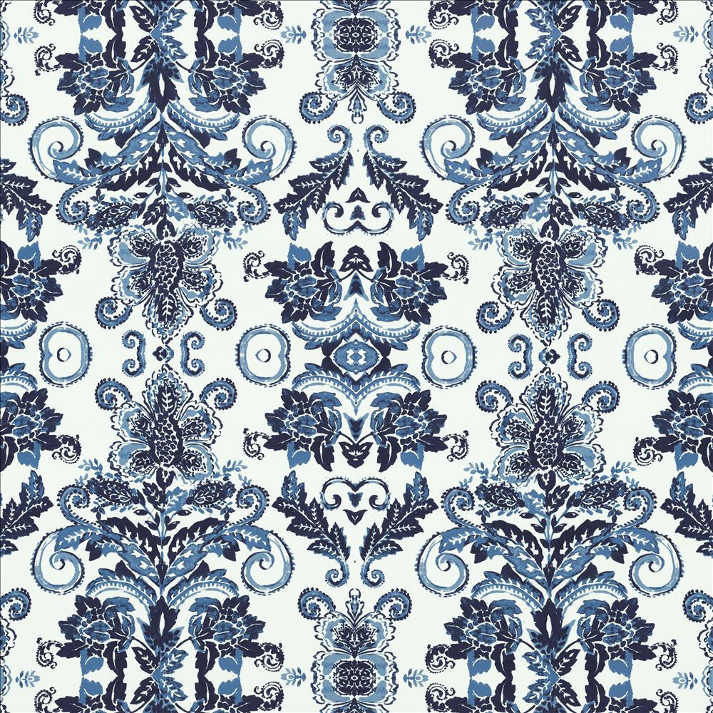 Doncaster Indigo  by Kasmir Fabric See sample 100% Cotton
 CHINA 11,500 Wyzenbeek Double Rubs </p><p>Repeat: Horizontal: 48 4/8 inches and Vertical: 46 inches 56  - Fabric Carolina -