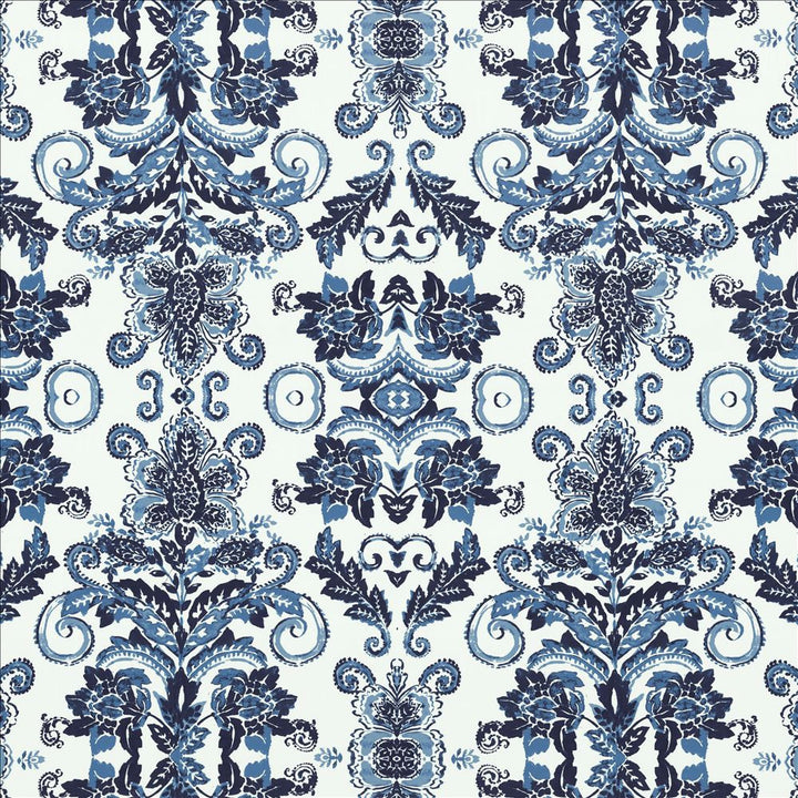 Doncaster Indigo  by Kasmir Fabric See sample 100% Cotton
 CHINA 11,500 Wyzenbeek Double Rubs </p><p>Repeat: Horizontal: 48 4/8 inches and Vertical: 46 inches 56  - Fabric Carolina -