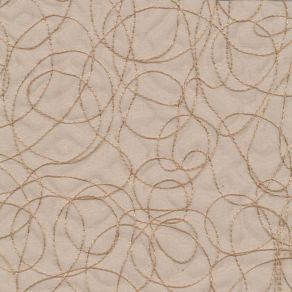 Doodle Chocolate by Kasmir Fabric 1374 100% Polyester CHINA Not Tested H: 7 6/8 inches, V:11 4/8 inches 59 - Fabric Carolina - Kasmir
