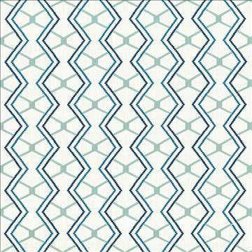 Drewery Seaglass by Kasmir Fabric 1436 55% Cotton 35% Polyester 10% Rayon Embroidery Contents 50% Cotton 50% Viscose INDIA Not Tested H: 8 6/8 inches, V: 6 2/8 inches 51 - 56 - Fabric Carolina - Kasmir