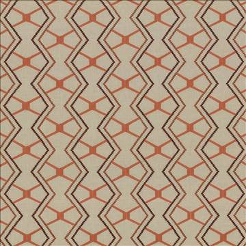 Drewery Terra Cotta by Kasmir Fabric 1434 55% Cotton 35% Polyester 10% Rayon Embroidery Contents 50% Cotton 50% Viscose INDIA Not Tested H: 8 6/8 inches, V: 6 2/8 inches 51 - 56 - Fabric Carolina - Kasmir