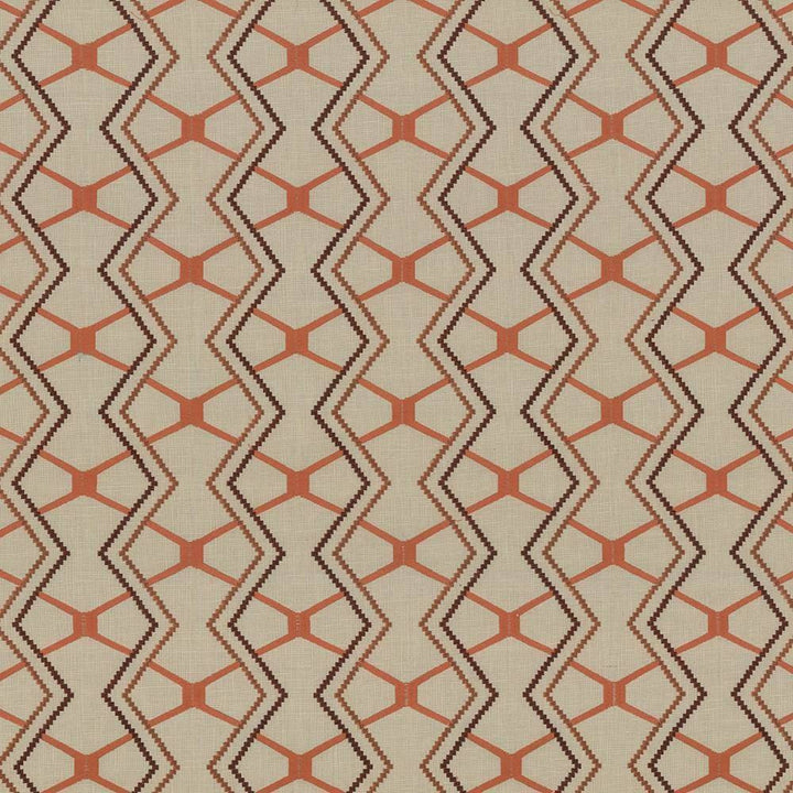 Drewery Terra Cotta by Kasmir Fabric 1434 55% Cotton 35% Polyester 10% Rayon Embroidery Contents 50% Cotton 50% Viscose INDIA Not Tested H: 8 6/8 inches, V:6 2/8 inches 54 - 56 - Fabric Carolina - Kasmir