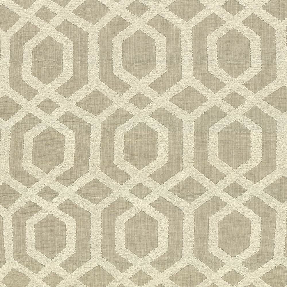 Druid Parchment by Kasmir Fabric 1433 66% Polyester 30% Cotton 4% Linen Embroidery 100% Polyester INDIA Not Tested Horizontal: 8 4/8 inches and Vertical: 9 4/8 inches 51 - 56 - Fabric Carolina -