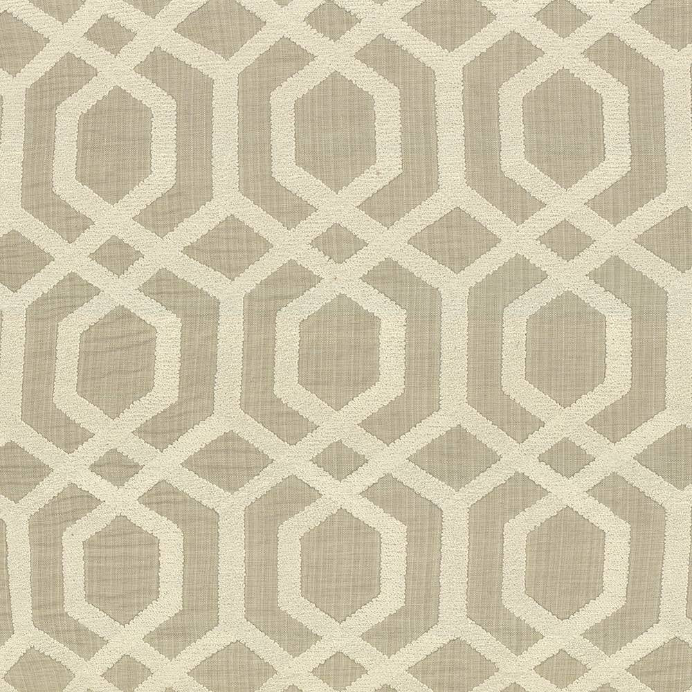 Druid Parchment by Kasmir Fabric 1433 66% Polyester 30% Cotton 4% Linen Embroidery Contents 100% Polyester INDIA Not Tested H: 8 4/8 inches, V:9 4/8 inches 54 - 56 - Fabric Carolina - Kasmir