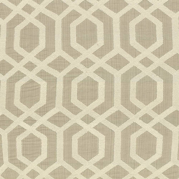 Druid Parchment by Kasmir Fabric 1433 66% Polyester 30% Cotton 4% Linen Embroidery Contents 100% Polyester INDIA Not Tested H: 8 4/8 inches, V:9 4/8 inches 54 - 56 - Fabric Carolina - Kasmir