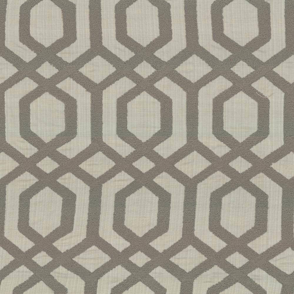 Druid Pewter by Kasmir Fabric 1433 66% Polyester 30% Cotton 4% Linen Embroidery Contents 100% Polyester INDIA Not Tested H: 8 4/8 inches, V:9 4/8 inches 54 - 56 - Fabric Carolina - Kasmir
