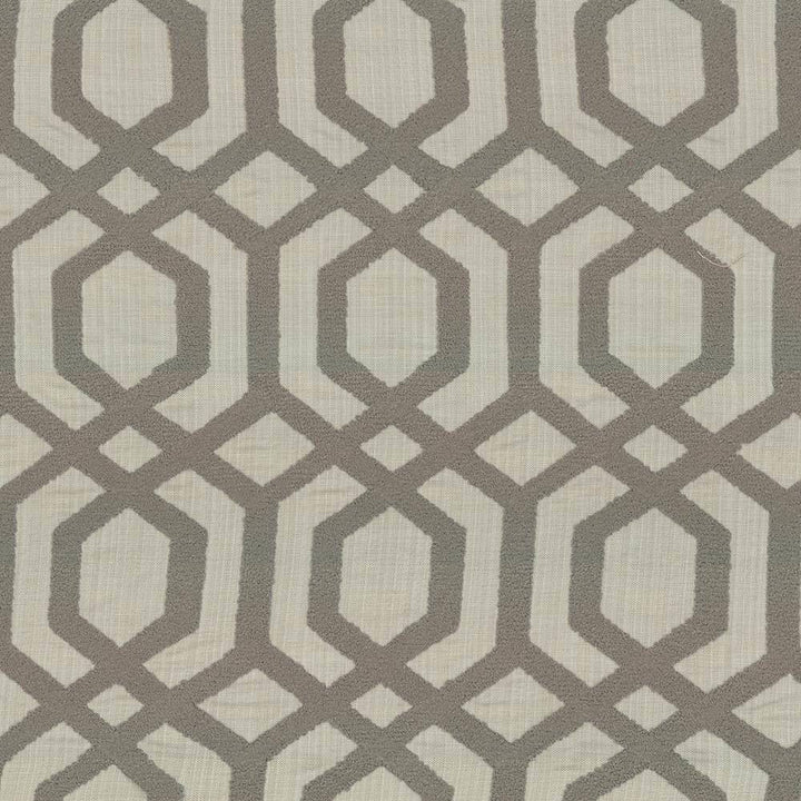 Druid Pewter by Kasmir Fabric 1433 66% Polyester 30% Cotton 4% Linen Embroidery Contents 100% Polyester INDIA Not Tested H: 8 4/8 inches, V:9 4/8 inches 54 - 56 - Fabric Carolina - Kasmir