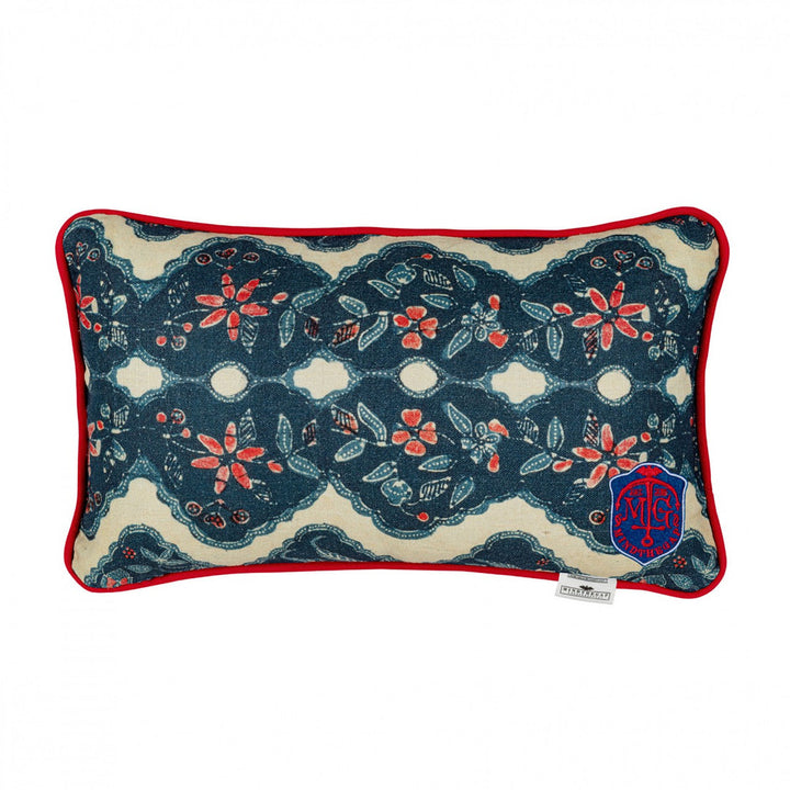PHOENICIA BATIK Cushion (LC40122) by Mind The Gap | LC40122 | SUNDANCE VILLA | 20 x 12 in | Indigo, Red, Taupe | Fabric Carolina | https://www.fabriccarolina.com/