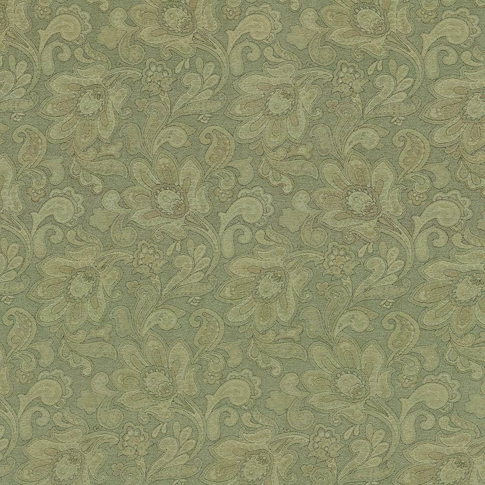 Dunham Paisley Wasabi by Kasmir Fabric 8005 69% Rayon 31% Polyester CHINA 15,000 Wyzenbeek Double Rubs H: 13 5/8 inches, V:15 4/8 inches 54 - Fabric Carolina - Kasmir