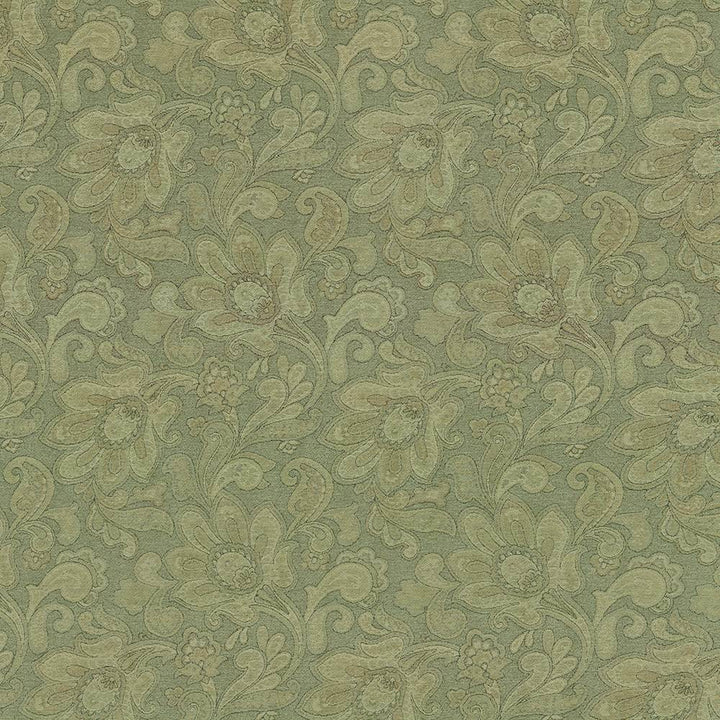 Dunham Paisley Wasabi by Kasmir Fabric 8005 69% Rayon 31% Polyester CHINA 15,000 Wyzenbeek Double Rubs H: 13 5/8 inches, V:15 4/8 inches 54 - Fabric Carolina - Kasmir