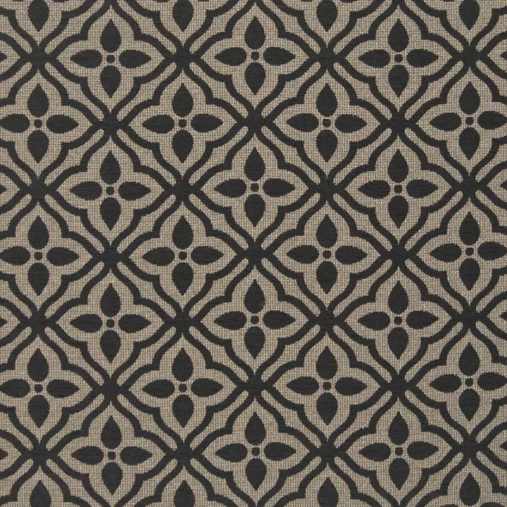 Duomo Trellis Black Flannel by Kasmir Fabric 1383 47% Acrylic 42% Polyester 11% Cotton ITALY 17,000 Martindale Cycles H: 7 inches, V:6 4/8 inches 54 - 55 - Fabric Carolina - Kasmir