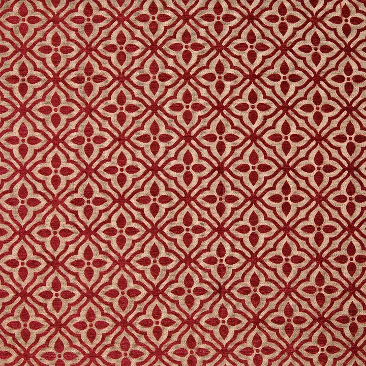 Duomo Trellis Garnet by Kasmir Fabric 1384 47% Acrylic 42% Polyester 11% Cotton ITALY 17,000 Martindale Cycles H: 7 inches, V:6 4/8 inches 54 - 55 - Fabric Carolina - Kasmir