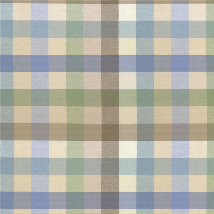Dupuy Check Mineral by Kasmir Fabric 5082 53% Cotton
47% Polyester
 TAIWAN 12,000 Wyzenbeek Double Rubs Horizontal: 13 4/8 inches and Vertical: 13 4/8 inches 55 - Fabric Carolina -