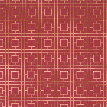 Dynasty Fret Paprika by Kasmir Fabric 1367 100% Cotton Embroidery Contents 100% Rayon CHINA 19,000 Wyzenbeek Double Rubs H: 4 inches, V: 4 inches 54 - Fabric Carolina - Kasmir