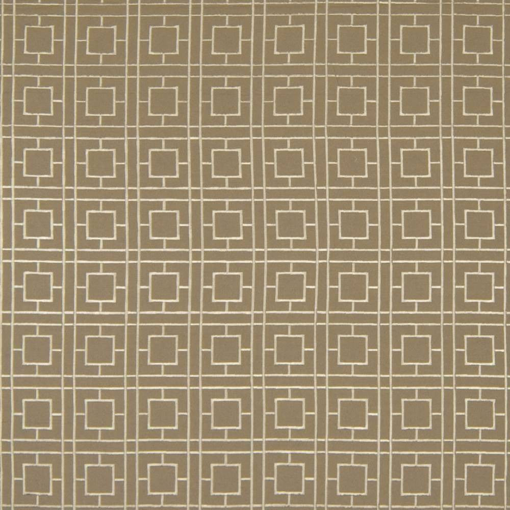 Dynasty Fret Tan by Kasmir Fabric 1367 100% Cotton Embroidery Contents 100% Rayon CHINA 19,000 Wyzenbeek Double Rubs H: 4 inches, V:4 inches 54 - Fabric Carolina - Kasmir