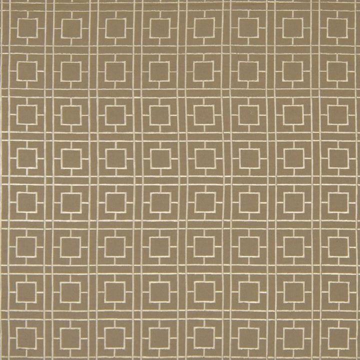 Dynasty Fret Tan by Kasmir Fabric 1367 100% Cotton Embroidery Contents 100% Rayon CHINA 19,000 Wyzenbeek Double Rubs H: 4 inches, V:4 inches 54 - Fabric Carolina - Kasmir