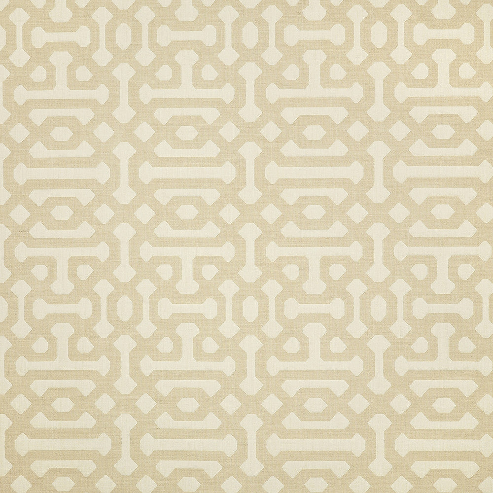 45991-0001 Fretwork Flax by Sunbrella Fabric Sunbrella Elements - Decorative Sunbrella® Acrylic, Sunbrella® Polyester, Sunbrella® Non-Phthalate PVC USA or Imported 5-Year Horizontal: 7 in. and Vertical: 14.7 in. 54 in. - Fabric Carolina -