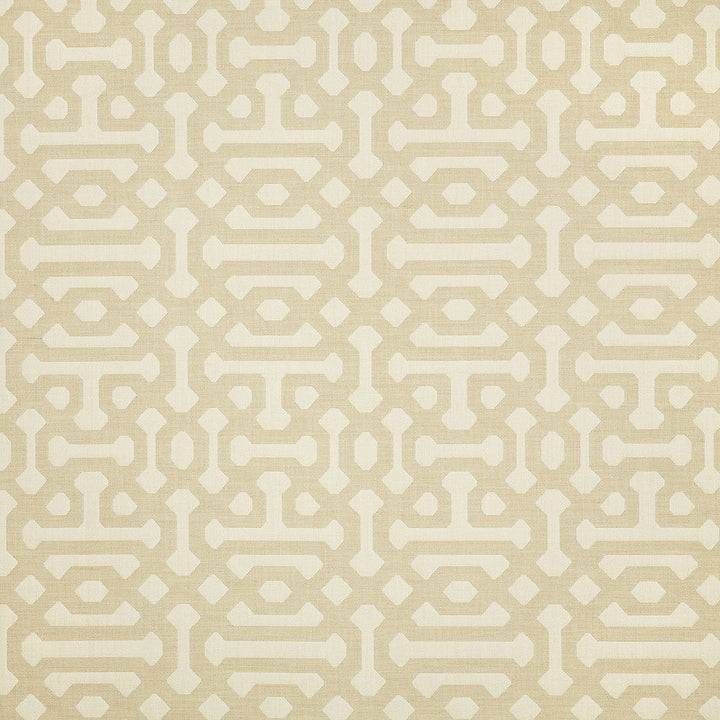 45991-0001 Fretwork Flax by Sunbrella Designer Fabric Sunbrella Elements - Decorative Sunbrella® Acrylic, Sunbrella® Polyester, Sunbrella® Non-Phthalate PVC USA or Imported 5-Year Horizontal: 7 in. and Vertical: 14.7 in. 54 in. - Swanky Fabrics -