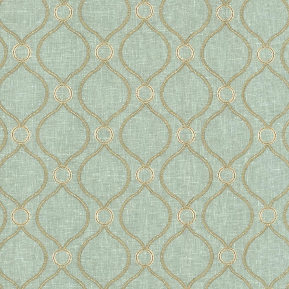 Eastlake Seaglass by Kasmir Fabric 5114 70% Polyester
30% Cotton
 INDIA </p><p>Repeat: Horizontal: 4 4/8 inches and Vertical: 4 4/8 inches 54 - Fabric Carolina -