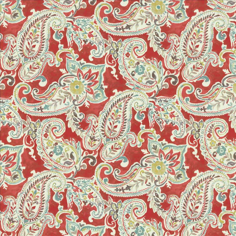Easton Paisley Blaze by Kasmir Fabric 1452 100% Polyester
 USA </p><p>Repeat: Horizontal: 27 inches and Vertical: 27 inches 54 - Fabric Carolina -