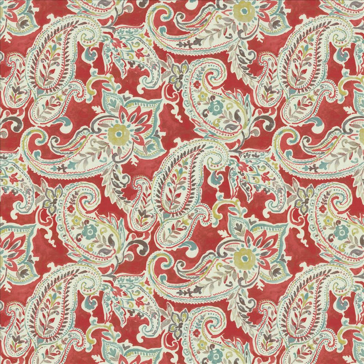 Easton Paisley Blaze by Kasmir Fabric 1452 100% Polyester
 USA 50,000 Wyzenbeek Double Rubs Horizontal: 27 inches and Vertical: 27 inches 54 - Fabric Carolina -