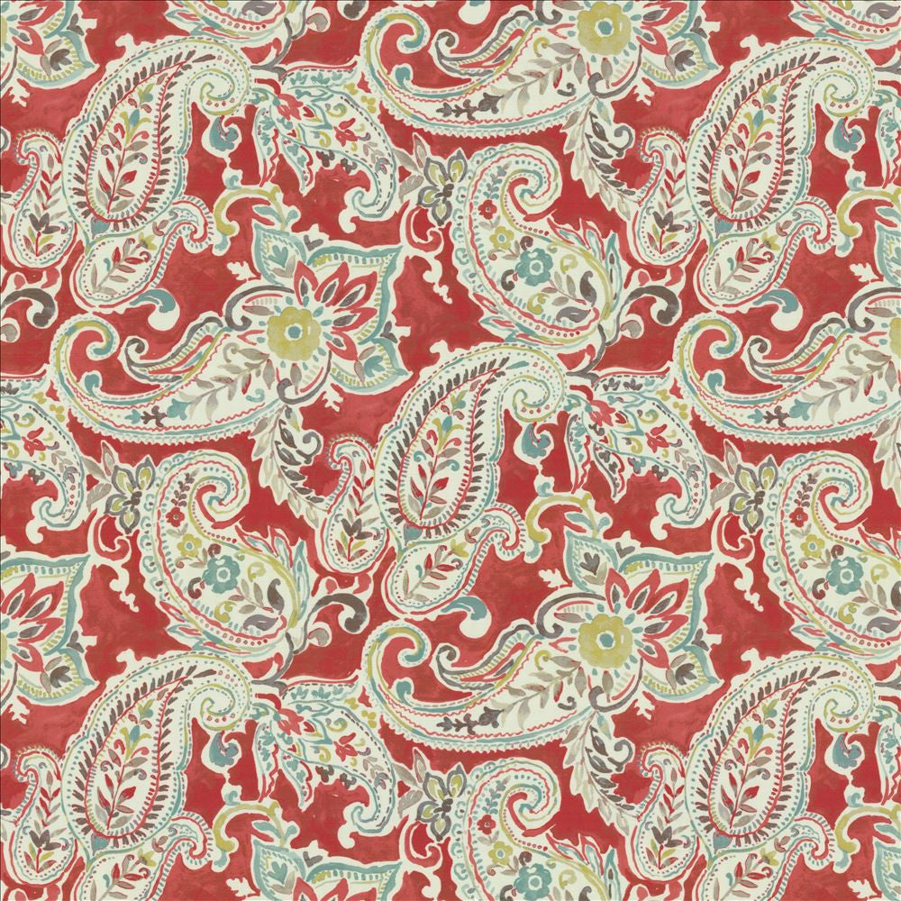 Easton Paisley Blaze  by Kasmir Fabric See sample 100% Polyester
 USA 50,000 Wyzenbeek Double Rubs </p><p>Repeat: Horizontal: 27 inches and Vertical: 27 inches 54  - Fabric Carolina -