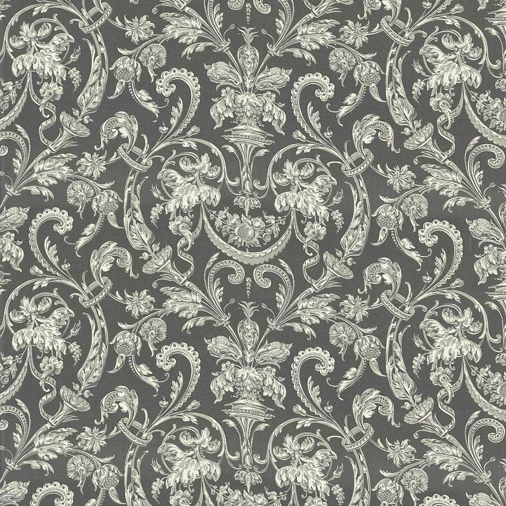 Eastover Garden Graphite by Kasmir Fabric 1433 100% Linen USA 9,000 Wyzenbeek Double Rubs H: 54 inches, V:30 inches 54 - 56 - Fabric Carolina - Kasmir