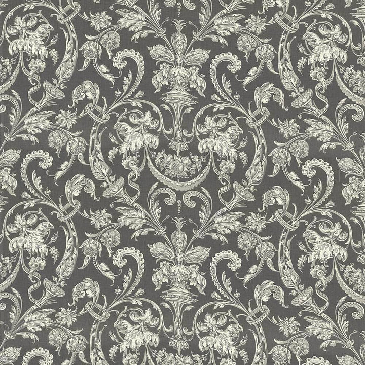 Eastover Garden Graphite by Kasmir Fabric 1433 100% Linen USA 9,000 Wyzenbeek Double Rubs H: 54 inches, V:30 inches 54 - 56 - Fabric Carolina - Kasmir