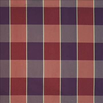 Eaton Plaid Fruit Punch by Kasmir Fabric 1397 62% Rayon 36% Polyester 2% Silk USA 9,000 Wyzenbeek Double Rubs H: 13 4/8 inches, V: 12 4/8 inches 54 - 55 - Fabric Carolina - Kasmir