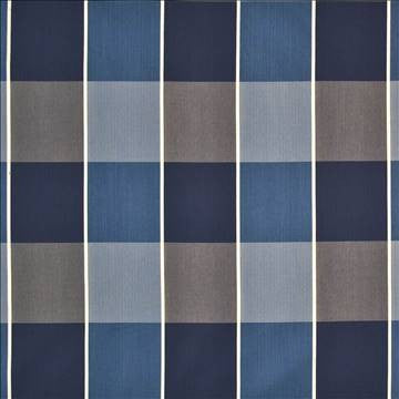 Eaton Plaid Indigo by Kasmir Fabric 1398 62% Rayon 36% Polyester 2% Silk USA 9,000 Wyzenbeek Double Rubs H: 13 4/8 inches, V: 12 4/8 inches 54 - 55 - Fabric Carolina - Kasmir