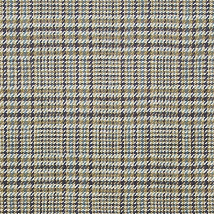 Eberhardt Plaid Bluestone by Kasmir Fabric 1401 100% Cotton INDIA 6,000 Wyzenbeek Double Rubs H: 5 2/8 inches, V:5 4/8 inches 54 - Fabric Carolina - Kasmir