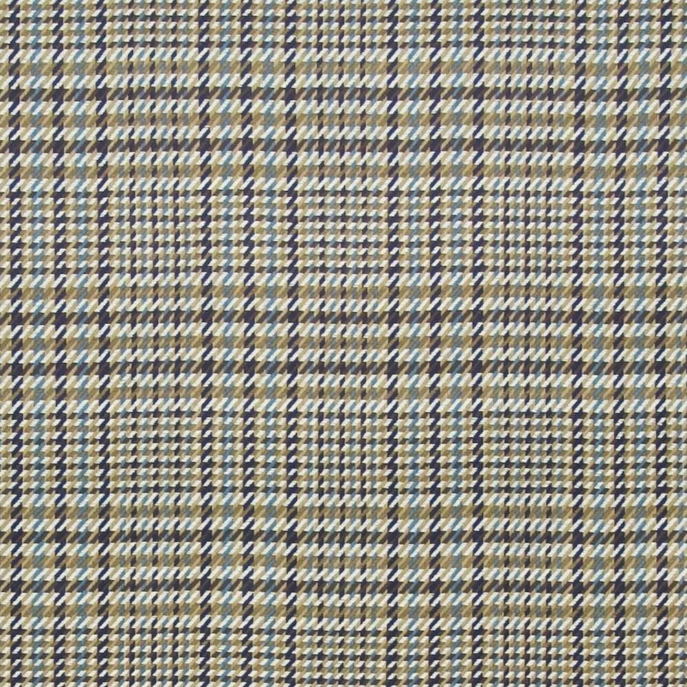 Eberhardt Plaid Bluestone  by Kasmir Fabric See sample 100% Cotton
 INDIA 6,000 Wyzenbeek Double Rubs </p><p>Repeat: Horizontal: 5 2/8 inches and Vertical: 5 4/8 inches 54  - Fabric Carolina -