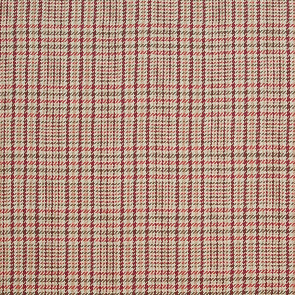 Eberhardt Plaid Strawberry Tart by Kasmir Fabric 1400 100% Cotton INDIA 6,000 Wyzenbeek Double Rubs H: 5 2/8 inches, V:5 4/8 inches 54 - Fabric Carolina - Kasmir
