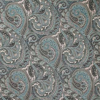 Eckleburg Spa 1832311002 by Carole Fabric Exclusive Deja Blue 61% Viscose, 39% Polyester China H: 13 1/2"V, 13 1/2"H  55" Minimum (See sample for specifics) - Fabric Carolina - Carole Exclusive