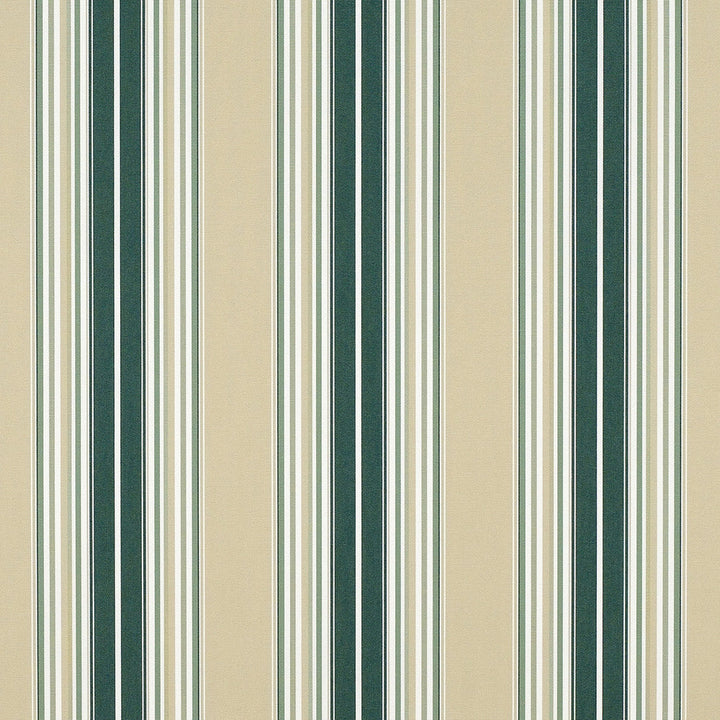 4932 Forest / Beige / Natural / Sage Fancy by Sunbrella Designer Fabric Sunbrella Awning Stripes 100% SunbrellaÂ® Acrylic USA or Imported 10-Year Horizontal: and Vertical: 46 in. - Swanky Fabrics -