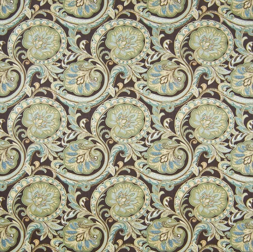 Edgemere Mocha by Kasmir Fabric 1390 100% Cotton
 SOUTH KOREA </p><p>Repeat: Horizontal: 9 inches and Vertical: 9 inches 54 - 55 - Fabric Carolina -