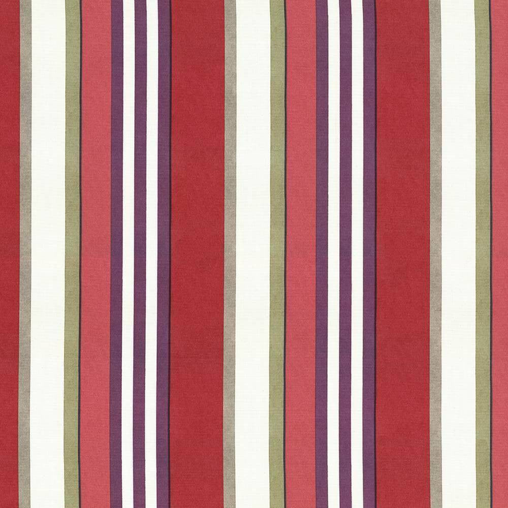 Edgemere Stripe Berry by Kasmir Fabric 5075 100% Cotton UNITED KINGDOM Not Tested H: 13 5/8 inches, V:N/A 54 - 55 - Fabric Carolina - Kasmir