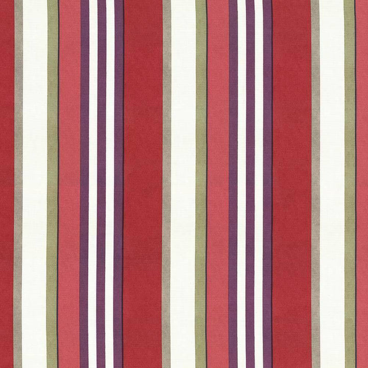 Edgemere Stripe Berry by Kasmir Fabric 5075 100% Cotton UNITED KINGDOM Not Tested H: 13 5/8 inches, V:N/A 54 - 55 - Fabric Carolina - Kasmir