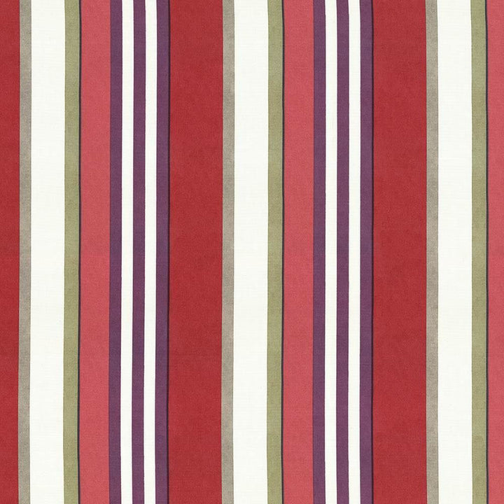 Edgemere Stripe Berry  by Kasmir Fabric See sample 100% Cotton
 UNITED KINGDOM Not Tested </p><p>Repeat: Horizontal: 13 5/8 inches and Vertical: N/A 54  - Fabric Carolina -
