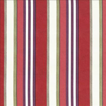 Edgemere Stripe Berry by Kasmir Fabric 5075 100% Cotton UNITED KINGDOM Not Tested H: 13 5/8 inches, V: N/A 54 - 55 - Fabric Carolina - Kasmir