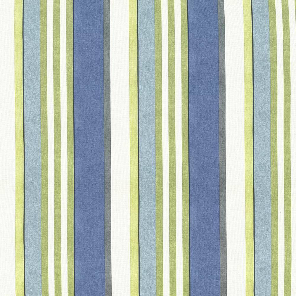 Edgemere Stripe Bluebell by Kasmir Fabric 5075 100% Cotton UNITED KINGDOM Not Tested H: 13 5/8 inches, V:N/A 54 - 55 - Fabric Carolina - Kasmir
