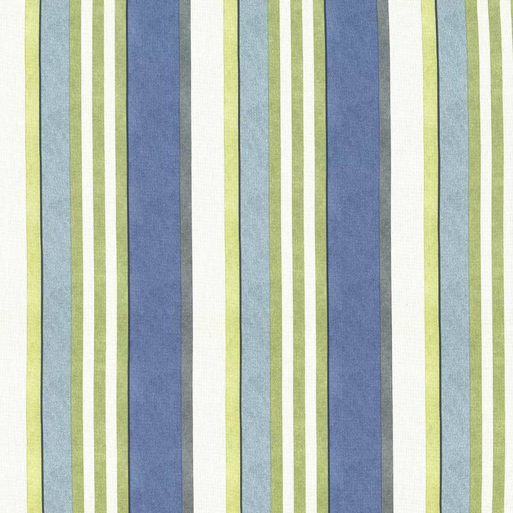 Edgemere Stripe Bluebell by Kasmir Fabric 5075 100% Cotton UNITED KINGDOM Not Tested H: 13 5/8 inches, V:N/A 54 - 55 - Fabric Carolina - Kasmir