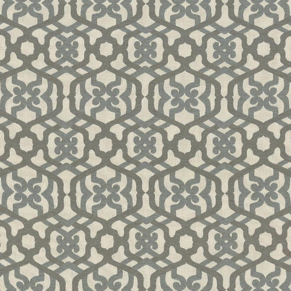Edgemere Trellis Blue Haze by Kasmir Fabric 8004 100% Cotton USA 12,000 Wyzenbeek Double Rubs H: 7 inches, V:9 inches 54 - Fabric Carolina - Kasmir